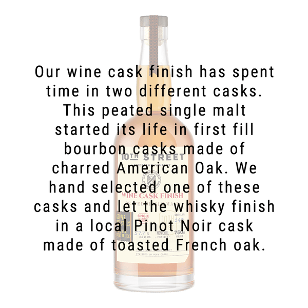 10th Street Wine Cask Finish Single Malt Peated Whiskey #99 750mL