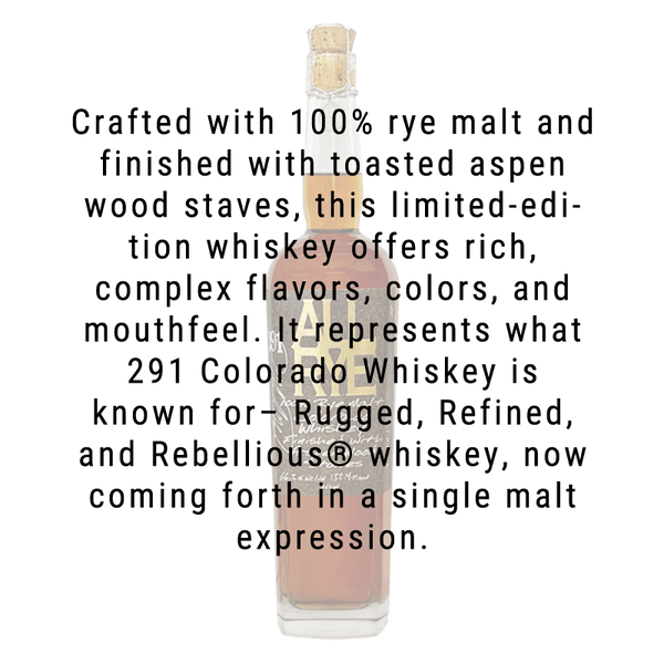 291 All Rye Colorado Rye Whiskey 750mL