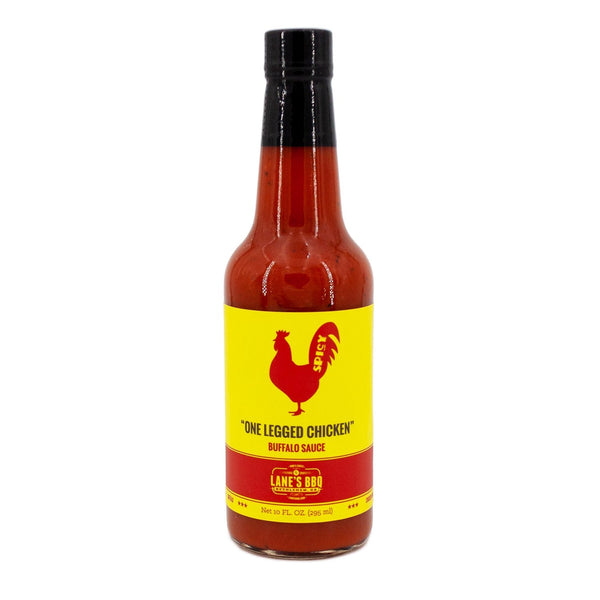 One Legged Chicken Buffalo Sauce Bottle | Lane's BBQ | The McLemore Boys
