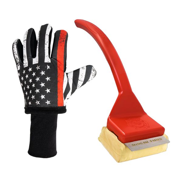 The Griller Pack: 1 Grill Brush w/ Scraper + 1 Rescue Gloves