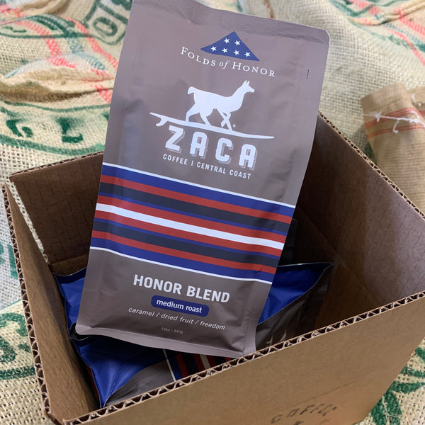 12oz Zaca Coffee Honor Blend 3 Bag Box