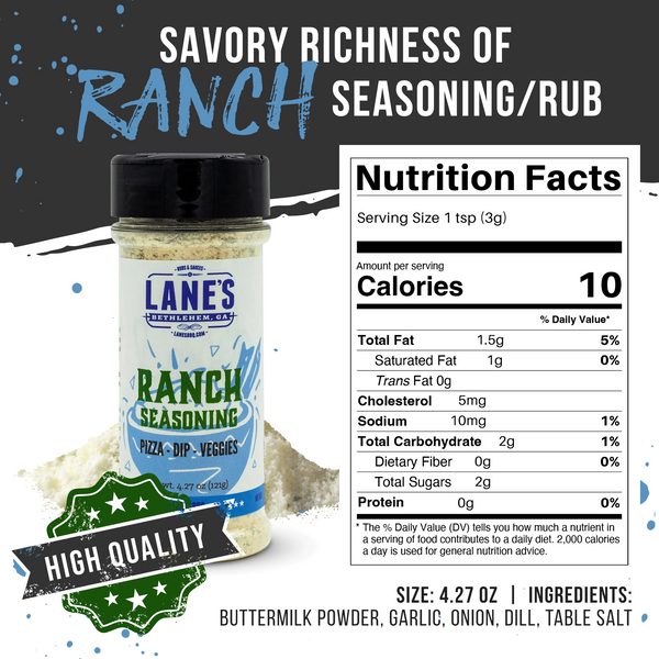 Ranch Seasoning Nutritional Facts | Lane's BBQ | The McLemore Boys