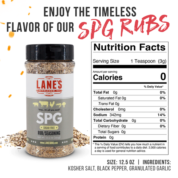 SPG Seasoning Nutritional Facts | Lane's BBQ | The McLemore Boys