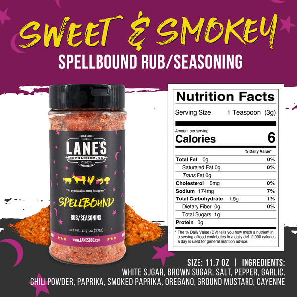 Spellbound Seasoning Nutritional Facts | Lane's BBQ | The McLemore Boys