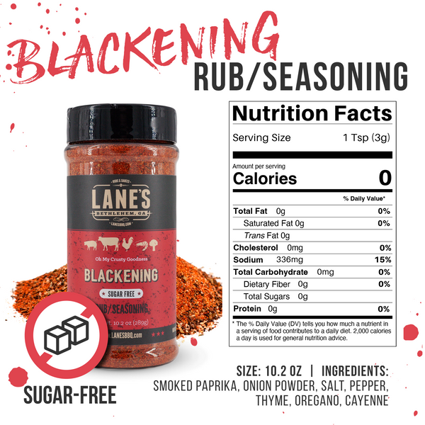 Blackening Seasoning Nutritional Facts | Lane's BBQ | The McLemore Boys
