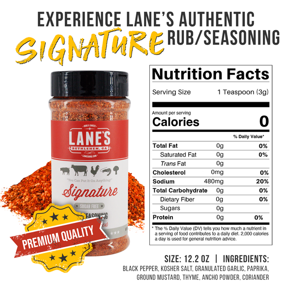 Signature Seasoning Nutritional Facts | Lane's BBQ | The McLemore Boys