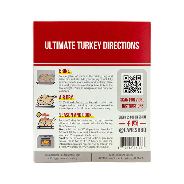 Lane's Turkey Brine Kit - Single Use