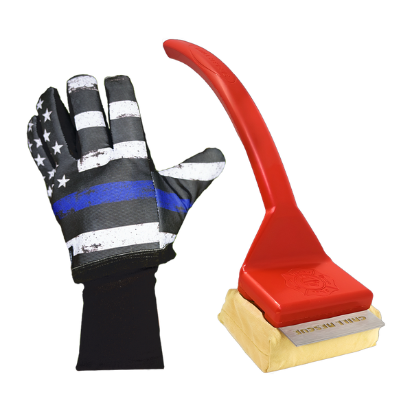 The Griller Pack: 1 Grill Brush w/ Scraper + 1 Rescue Gloves