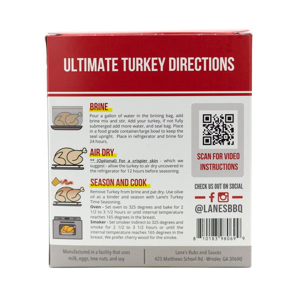 Ultimate Turkey Brine Kit (Signature Brine + Rubs + Brine Bags)