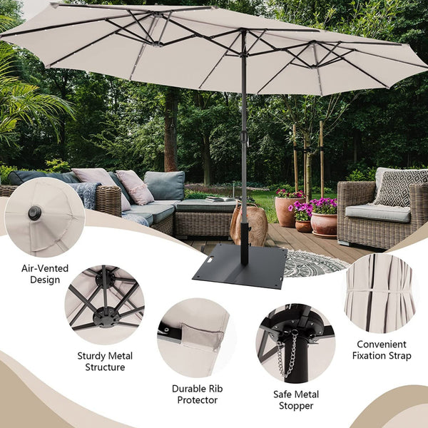 15' Triple Apex Solar Umbrella