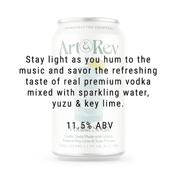 Art & Rev Vodka Soda Cocktail 4 Pack 12.oz