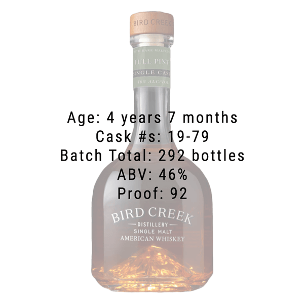 Bird Creek Full Pint Single Cask Whiskey 750mL