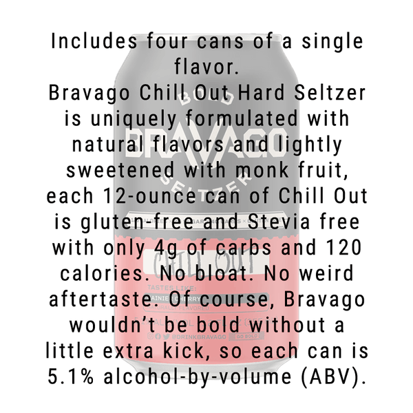 Bravago Chill Out (Rainier Cherry) Hard Seltzer 4-Pack