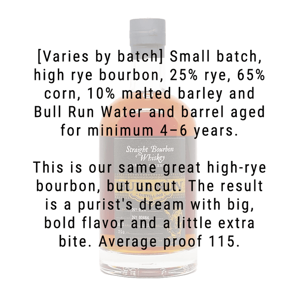 Bull Run Barrel Strength Bourbon Whiskey 750mL
