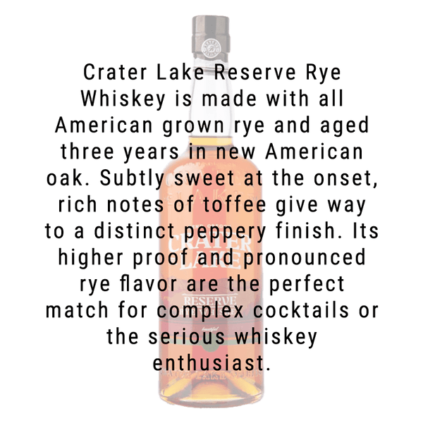 Crater Lake Reserve Rye Whiskey 750mL