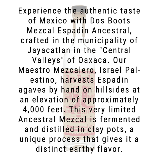 Dos Boots Ancestral Espadin Mezcal 750ml