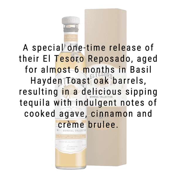 El Tesoro Tequila Reposado Mundial Collection: Basil Hayden Toast Edition 750mL