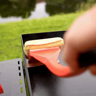 Scraping and Cleaning Griddle with Grill Rescue Griddle Brush | The McLemore Boys