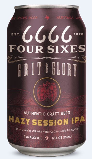 Four Sixes Grit & Glory Hazy Session IPA 12.oz
