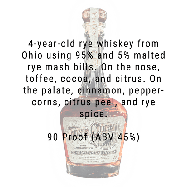 Fox & Oden Straight Rye Whiskey 750mL