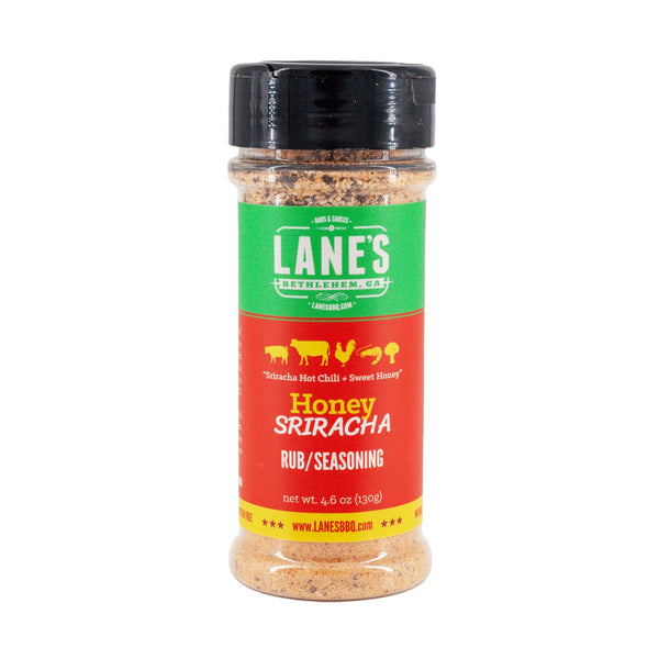Honey Sriracha Seasoning Small Bottle | Lane's BBQ | The McLemore Boys