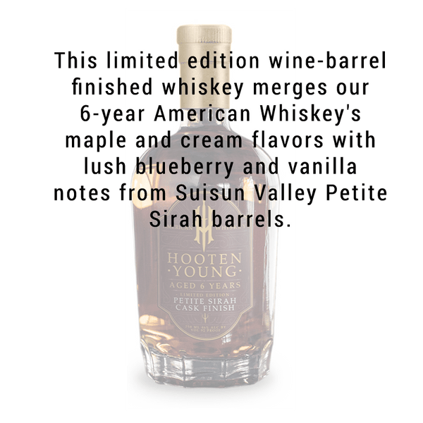 Hooten Young Wine Barrel Whiskey Collection Petite Sirah Cask Finish 750mL