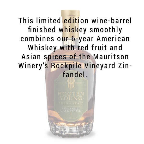 Hooten Young Wine Barrel Whiskey Collection Zinfandel Cask Finish 750mL