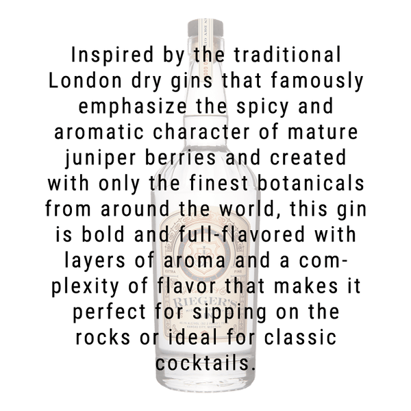 J Rieger & Co. Midwestern Dry Gin 750mL