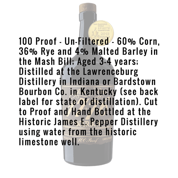 James E. Pepper 1776 Straight Bourbon Whiskey 750mL