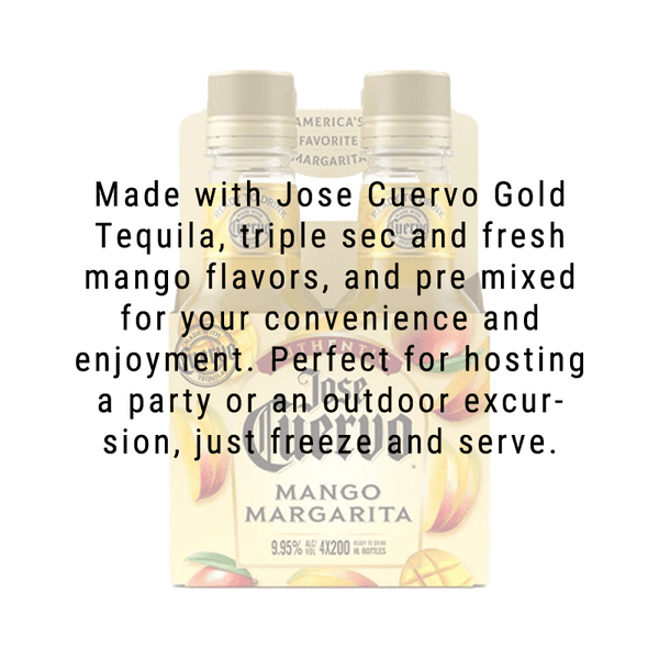 Jose Cuervo Authentic Mango Margarita 200mL 4 Pack