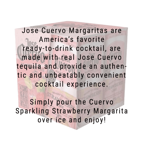 Jose Cuervo Authentic Sparkling Strawberry Margarita 200mL 4 Pack