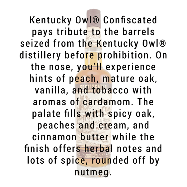 Kentucky Owl Kentucky Confiscated Straight Bourbon Whiskey 750mL