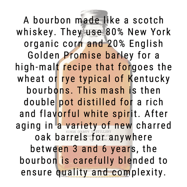 Kings County Distillery Straight Bourbon Whiskey 200mL