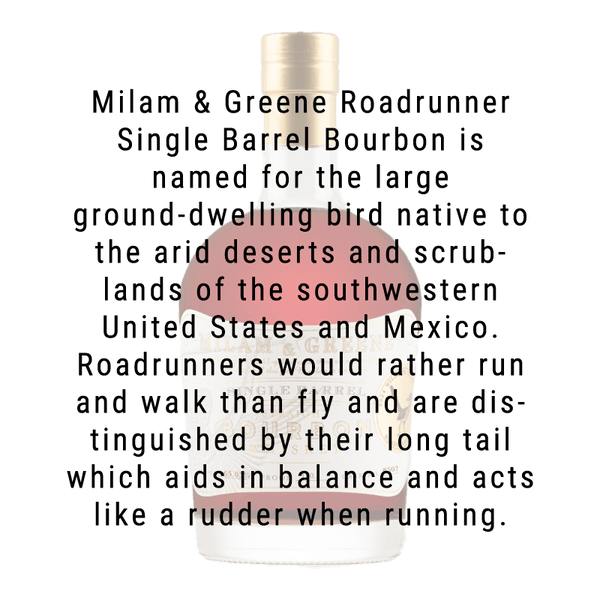 Milam & Greene Roadrunner Bourbon Whiskey 750mL