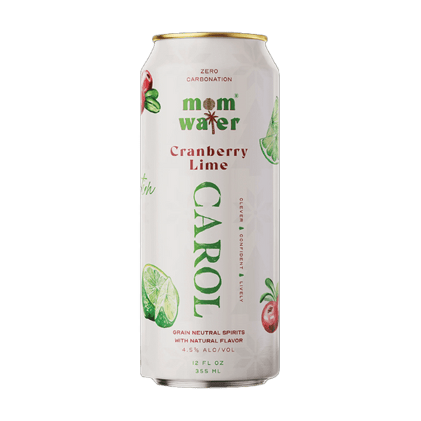 Mom Water Carol - Cranberry Lime Cocktail 12.oz 4 Pack