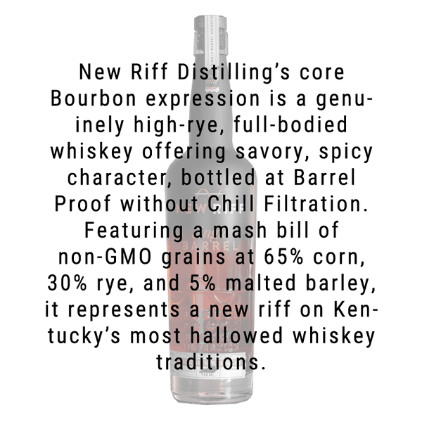 New Riff Distilling Single Barrel Kentucky Straight Bourbon Whiskey 750mL