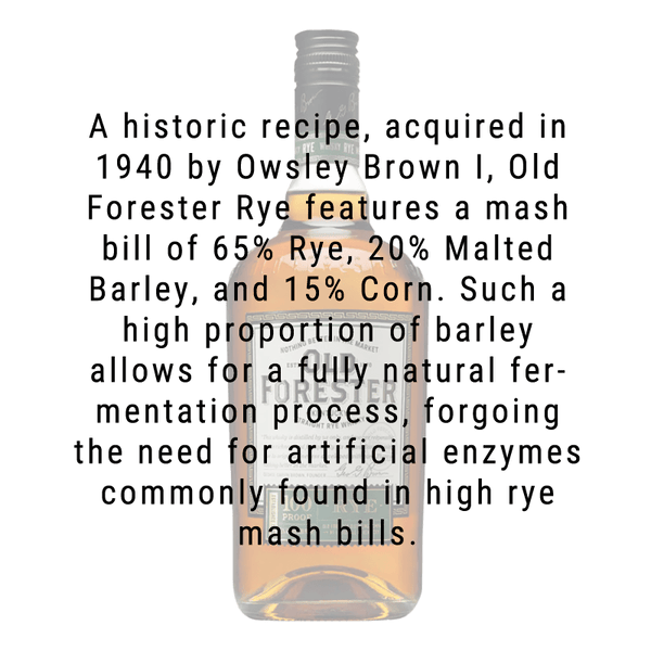 Old Forester Kentucky Straight Rye Whisky 750mL