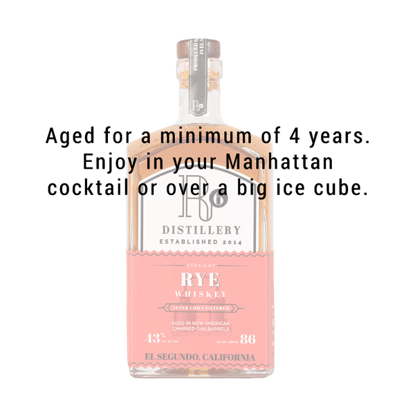 R6 Distillery Rye Whiskey 750mL