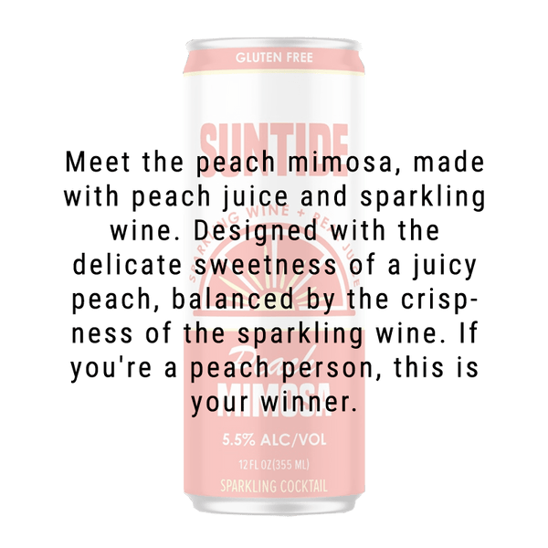 Suntide Peach Mimosa 12.oz 4 Pack
