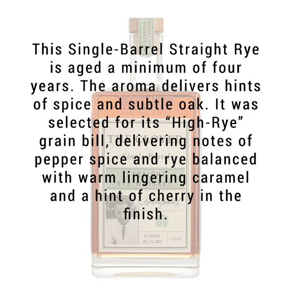 The Clover Single Barrel Straight Rye Whiskey 750mL