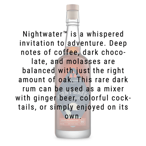 Three of Strong Spirits Nightwater Dark Rum 750mL