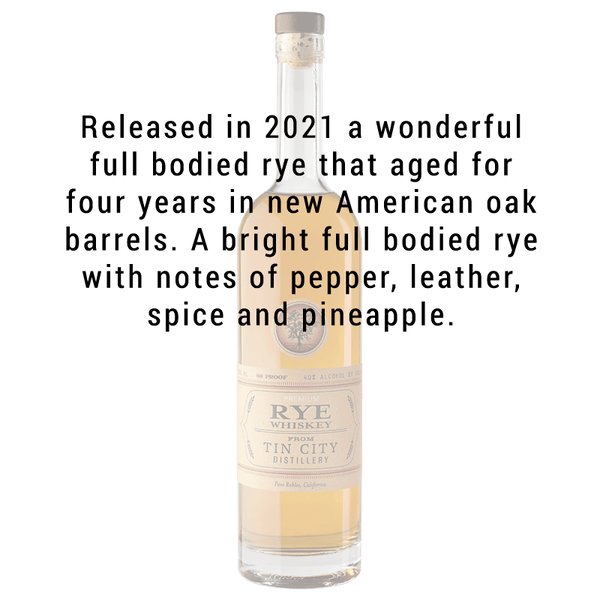 Tin City Distillery Rye 750ml