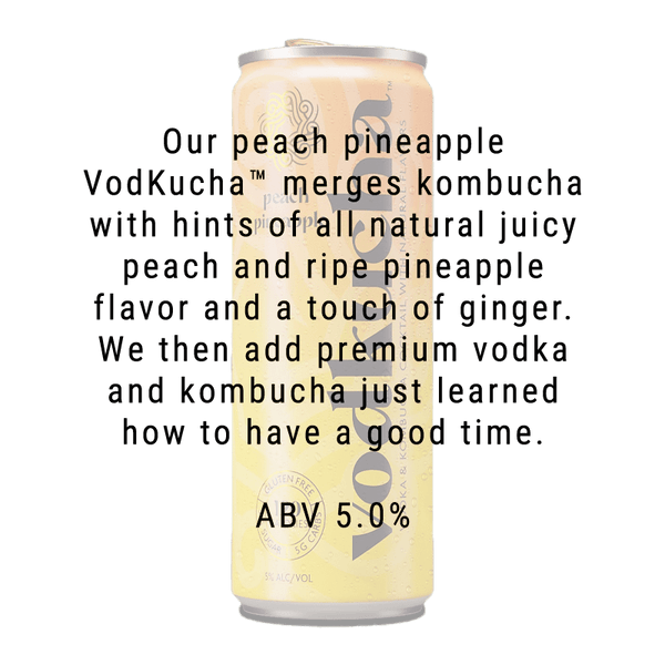 Vodkucha Peach Pineapple Cocktail 355ml 4 Pack