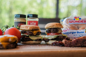 Double Bacon and Cheddar Smash Burger