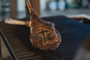 Reverse-Seared Japanese Wagyu Tomahawk Steak from Santos Patronos
