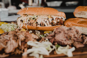 Double Trouble Brisket/Butt Hoagie
