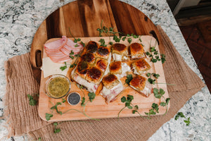 Griddled Ham and Cheese Sliders