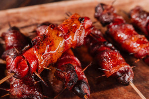Honey Glazed Bacon Wrapped Hot Dog