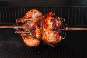 Rotisserie Lemon Pepper Brined Chicken