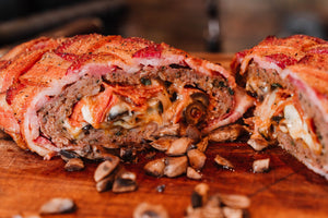 Bacon Wrapped Cheeseburger Pizza Fatty